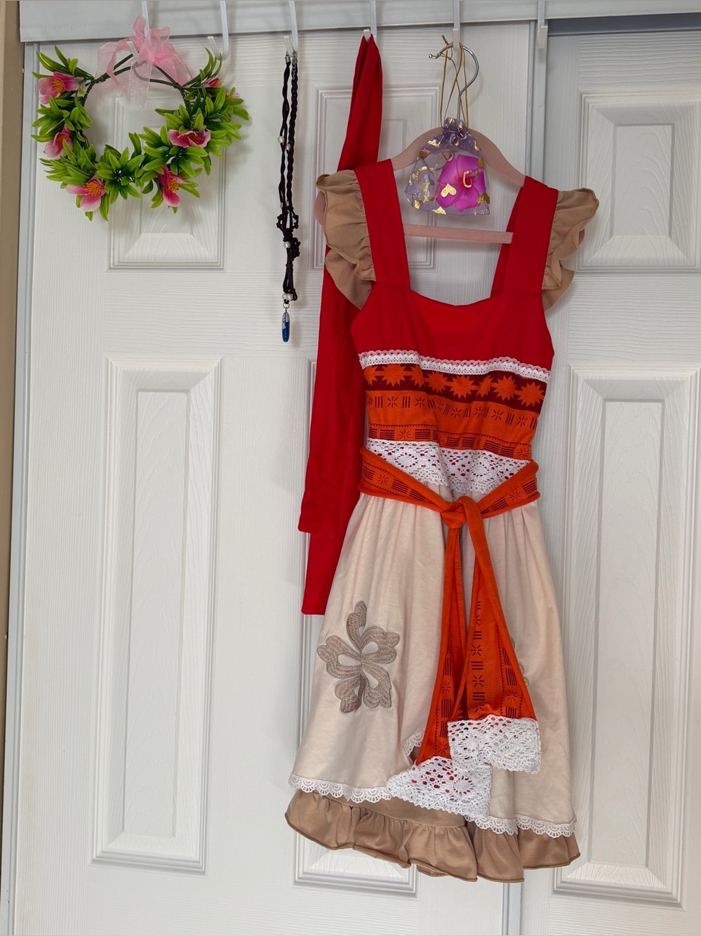 Kids Hand Made Disney Princess Moana Dress Costume Girls Size 6